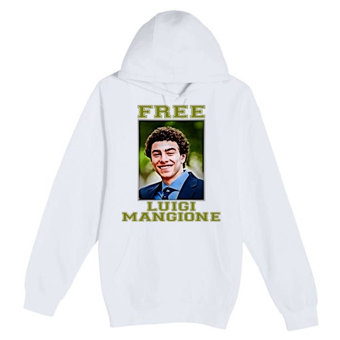 Free Luigi Mangione Brian Thompson Unitedhealthcare Ceo Premium Pullover Hoodie