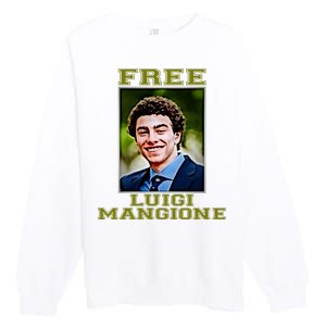 Free Luigi Mangione Brian Thompson Unitedhealthcare Ceo Premium Crewneck Sweatshirt