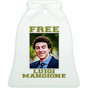 Free Luigi Mangione Brian Thompson Unitedhealthcare Ceo Ceramic Bell Ornament