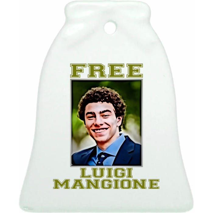 Free Luigi Mangione Brian Thompson Unitedhealthcare Ceo Ceramic Bell Ornament