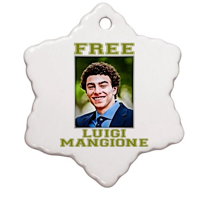 Free Luigi Mangione Brian Thompson Unitedhealthcare Ceo Ceramic Star Ornament