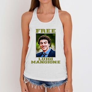 Free Luigi Mangione Brian Thompson Unitedhealthcare Ceo Women's Knotted Racerback Tank