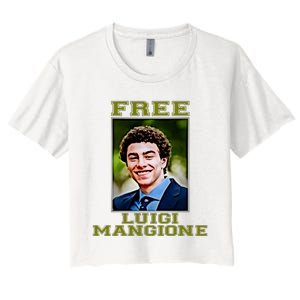 Free Luigi Mangione Brian Thompson Unitedhealthcare Ceo Women's Crop Top Tee