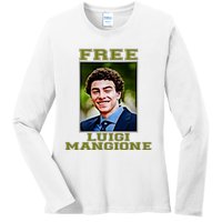 Free Luigi Mangione Brian Thompson Unitedhealthcare Ceo Ladies Long Sleeve Shirt