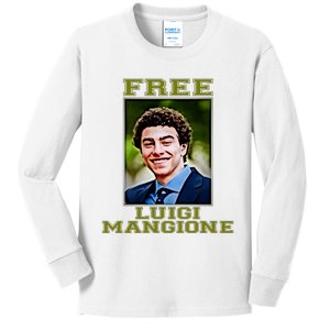 Free Luigi Mangione Brian Thompson Unitedhealthcare Ceo Kids Long Sleeve Shirt