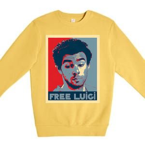 Free Luigi Mangione Brian Thompson Unitedhealthcare Ceo Premium Crewneck Sweatshirt