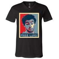 Free Luigi Mangione Brian Thompson Unitedhealthcare Ceo V-Neck T-Shirt