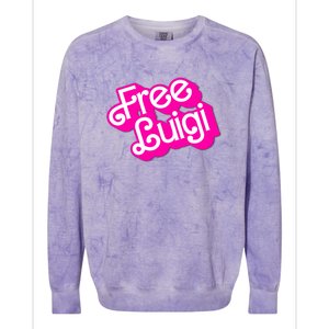 Free Luigi Mangione Hot Pi Nk Doll Logo Colorblast Crewneck Sweatshirt