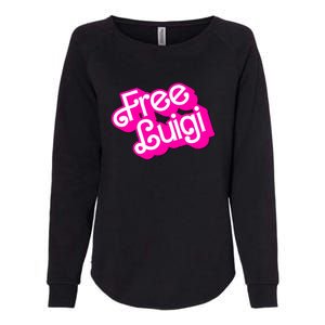 Free Luigi Mangione Hot Pi Nk Doll Logo Womens California Wash Sweatshirt