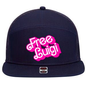 Free Luigi Mangione Hot Pi Nk Doll Logo 7 Panel Mesh Trucker Snapback Hat