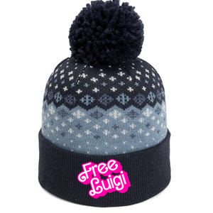 Free Luigi Mangione Hot Pi Nk Doll Logo The Baniff Cuffed Pom Beanie