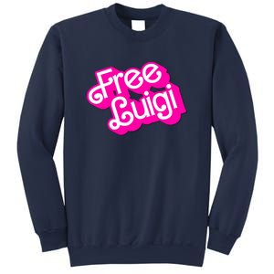 Free Luigi Mangione Hot Pi Nk Doll Logo Sweatshirt