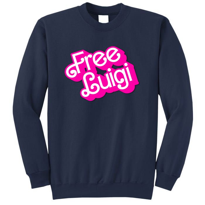 Free Luigi Mangione Hot Pi Nk Doll Logo Sweatshirt