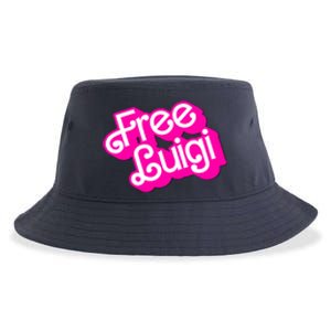 Free Luigi Mangione Hot Pi Nk Doll Logo Sustainable Bucket Hat