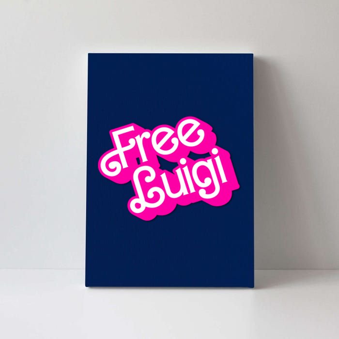 Free Luigi Mangione Hot Pi Nk Doll Logo Canvas