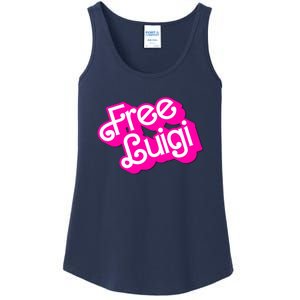 Free Luigi Mangione Hot Pi Nk Doll Logo Ladies Essential Tank