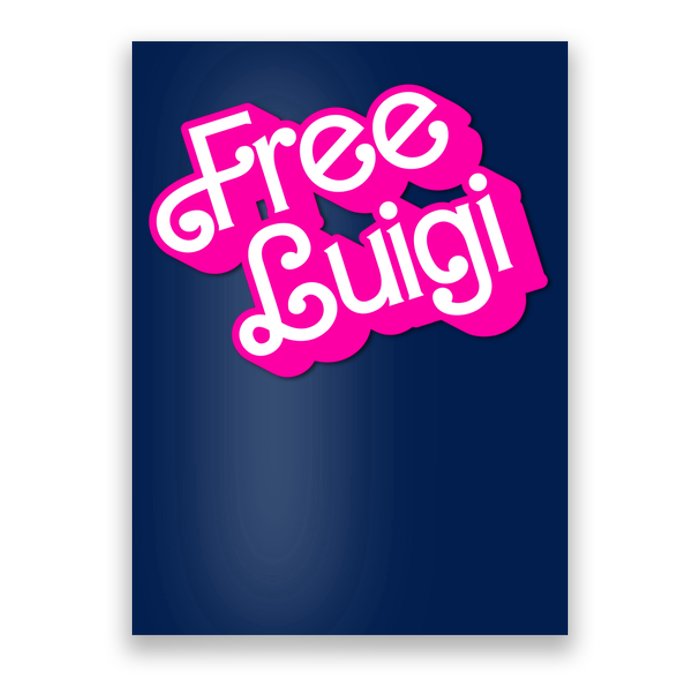 Free Luigi Mangione Hot Pi Nk Doll Logo Poster