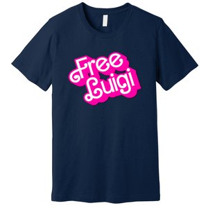 Free Luigi Mangione Hot Pi Nk Doll Logo Premium T-Shirt