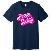 Free Luigi Mangione Hot Pi Nk Doll Logo Premium T-Shirt