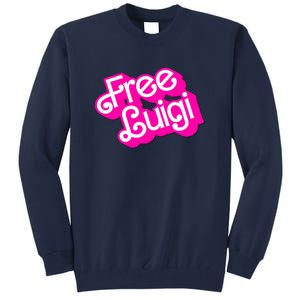 Free Luigi Mangione Hot Pi Nk Doll Logo Tall Sweatshirt