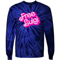 Free Luigi Mangione Hot Pi Nk Doll Logo Tie-Dye Long Sleeve Shirt