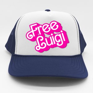 Free Luigi Mangione Hot Pi Nk Doll Logo Trucker Hat