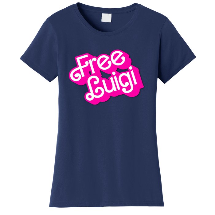 Free Luigi Mangione Hot Pi Nk Doll Logo Women's T-Shirt