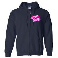 Free Luigi Mangione Hot Pi Nk Doll Logo Full Zip Hoodie