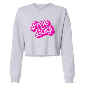 Free Luigi Mangione Hot Pi Nk Doll Logo Cropped Pullover Crew