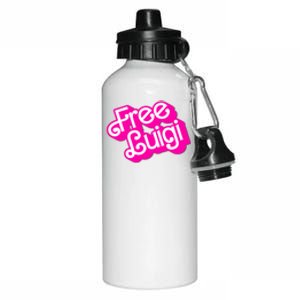 Free Luigi Mangione Hot Pi Nk Doll Logo Aluminum Water Bottle