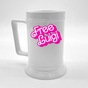 Free Luigi Mangione Hot Pi Nk Doll Logo Beer Stein