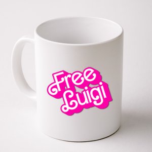 Free Luigi Mangione Hot Pi Nk Doll Logo Coffee Mug