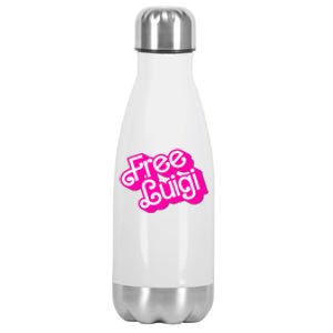 Free Luigi Mangione Hot Pi Nk Doll Logo Stainless Steel Insulated Water Bottle