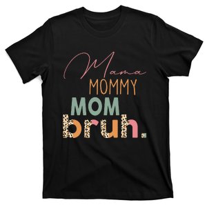 Funny Leopard Mama Mommy Mom Bruh Mother's Day T-Shirt