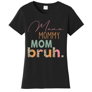 Funny Leopard Mama Mommy Mom Bruh Mother's Day Women's T-Shirt