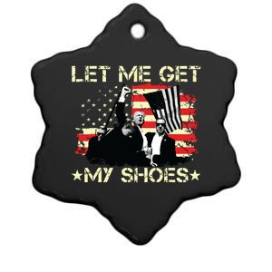 Funny Let Me Get My Shoes Ceramic Star Ornament