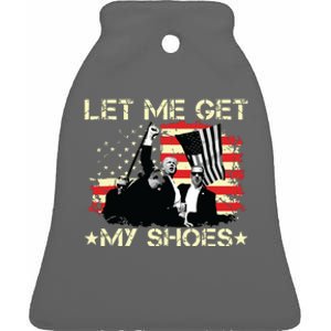 Funny Let Me Get My Shoes Ceramic Bell Ornament