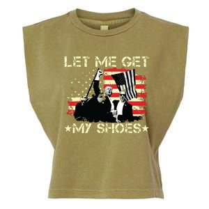 Funny Let Me Get My Shoes Garment-Dyed Women's Muscle Tee