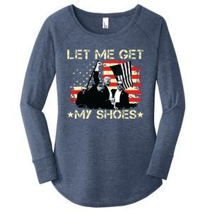 Funny Let Me Get My Shoes Women's Perfect Tri Tunic Long Sleeve Shirt