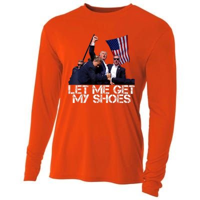 Funny Let Me Get My Shoes Cooling Performance Long Sleeve Crew