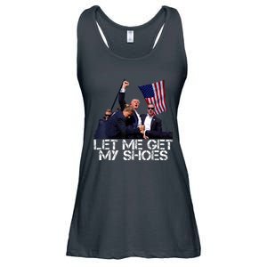 Funny Let Me Get My Shoes Ladies Essential Flowy Tank