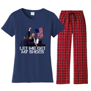 Funny Let Me Get My Shoes Women's Flannel Pajama Set