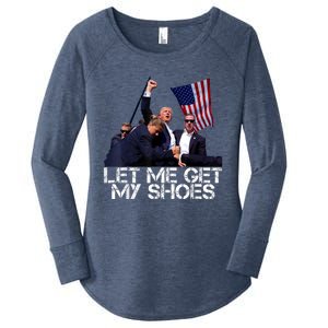 Funny Let Me Get My Shoes Women's Perfect Tri Tunic Long Sleeve Shirt