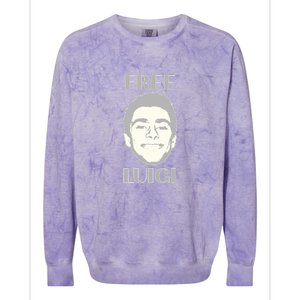 Free Luigi Mangione Colorblast Crewneck Sweatshirt