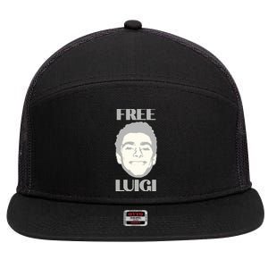 Free Luigi Mangione 7 Panel Mesh Trucker Snapback Hat