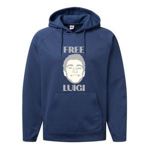 Free Luigi Mangione Performance Fleece Hoodie