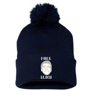 Free Luigi Mangione Pom Pom 12in Knit Beanie