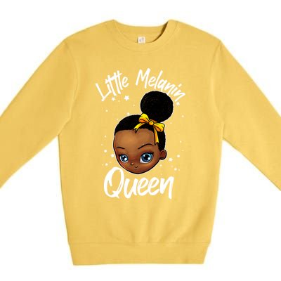 Funny Little Melanin Gift Black History Magic Gift Premium Crewneck Sweatshirt