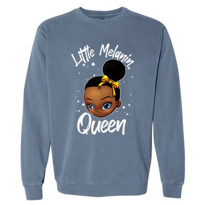 Funny Little Melanin Gift Black History Magic Gift Garment-Dyed Sweatshirt