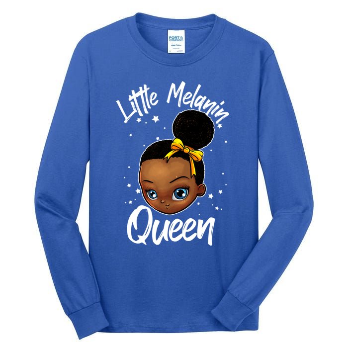 Funny Little Melanin Gift Black History Magic Gift Tall Long Sleeve T-Shirt